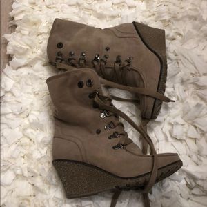 Lace up booties